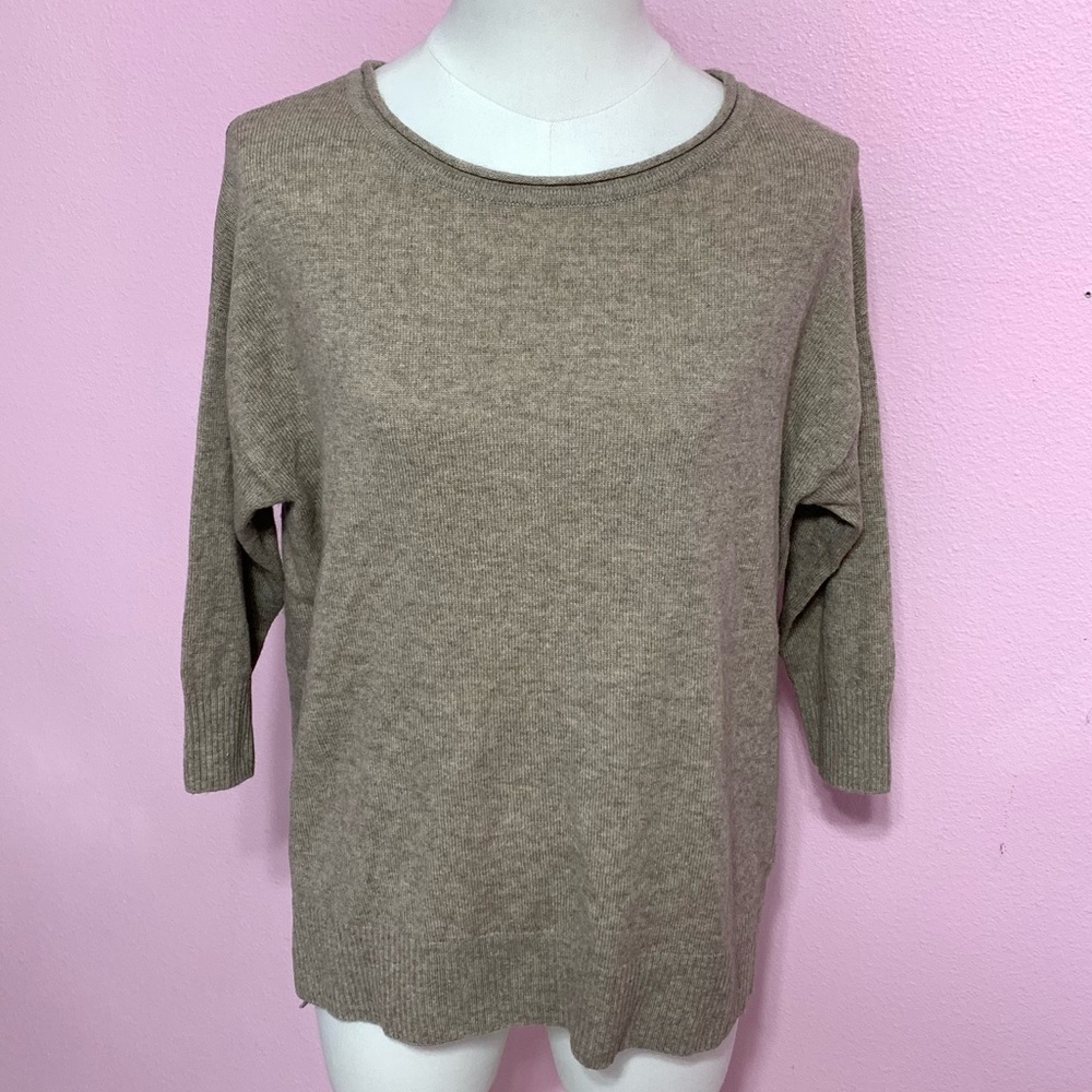 Joie Cozy Wool/Cashmere Tan Sweater Top S